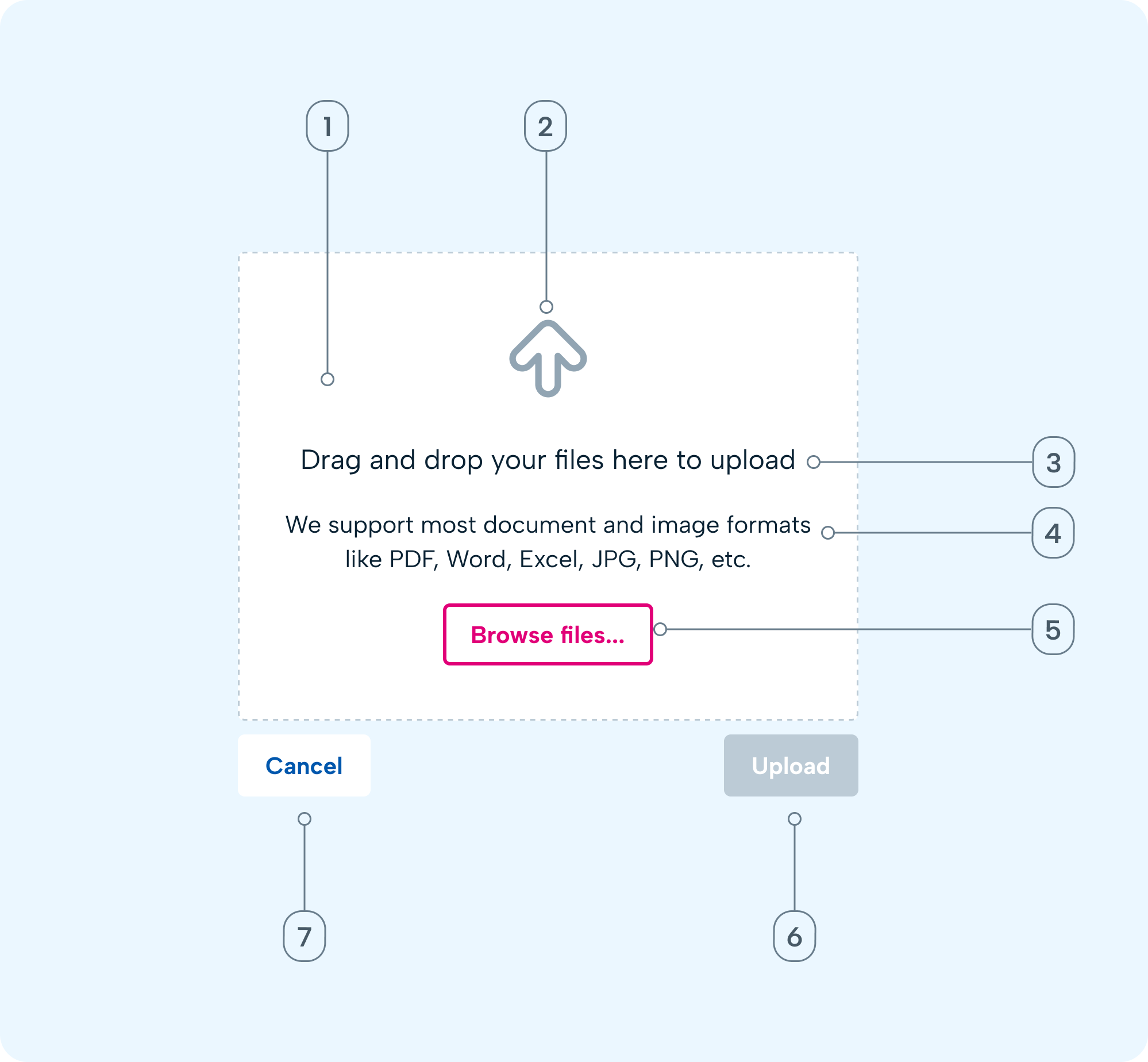 Screenshot image of the component for the file selector 
